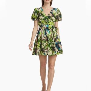 Love the Label Ana Cotton-Blend Wrap Minidress Size Small